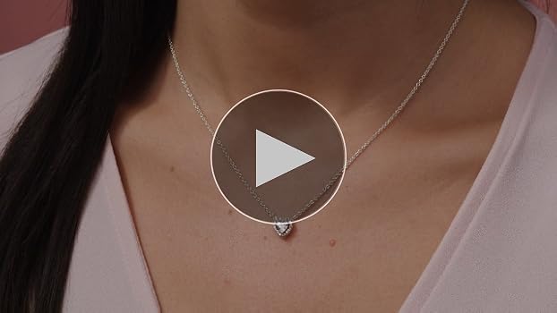 PANDORA Sterling Silver Heart Necklace with Cubic Zirconia